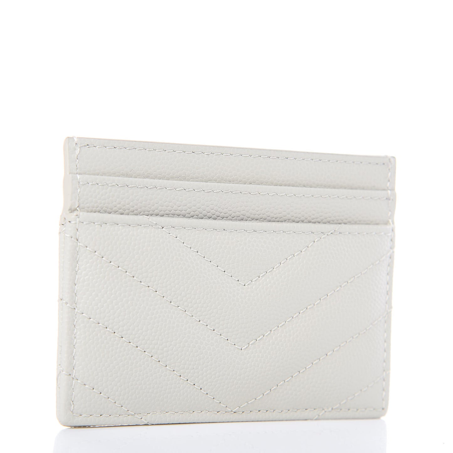 Grain De Poudre Matelasse Chevron Card Case Crema Soft