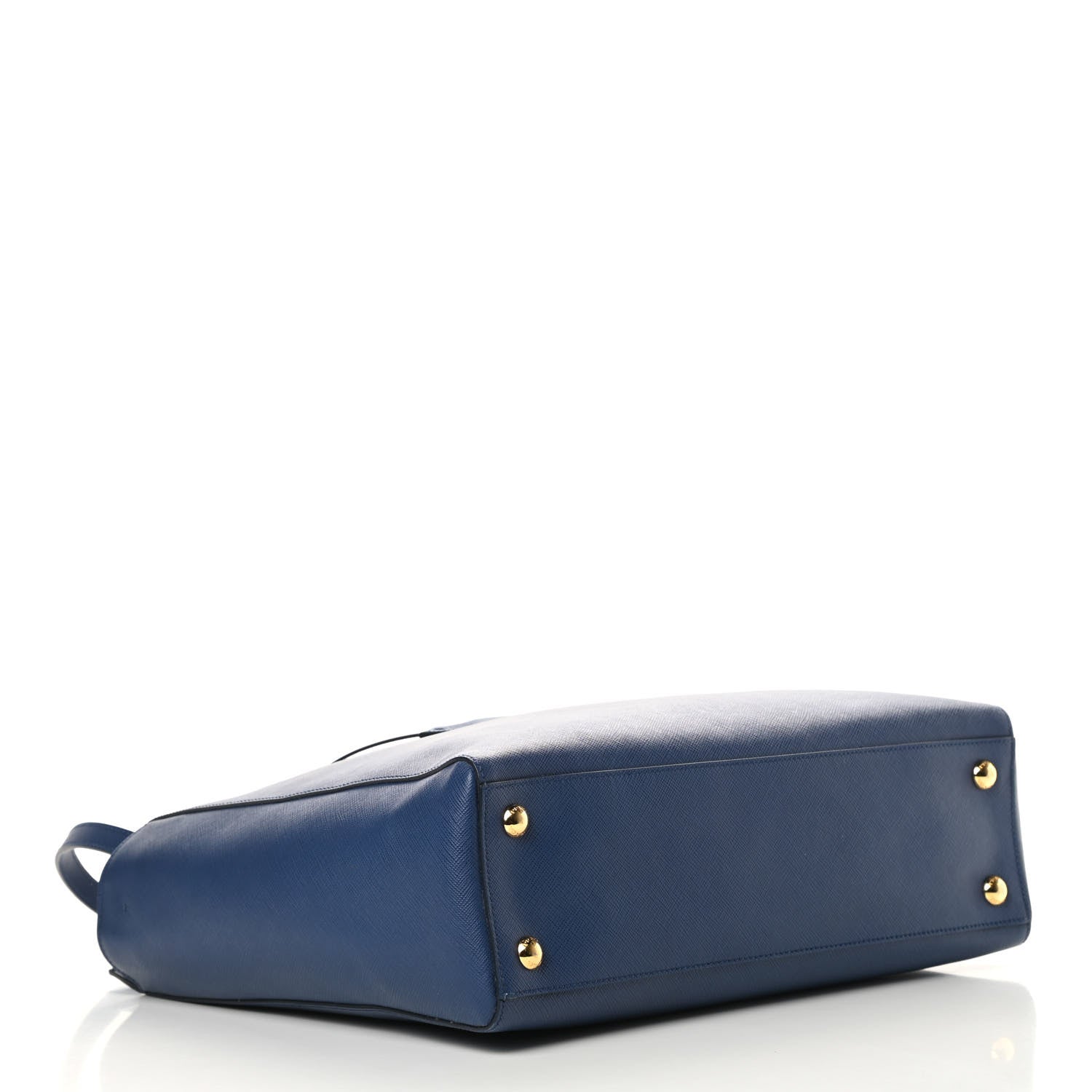 Prada Saffiano Lux Double Handle Shopping Tote Bluette 4 of 12
