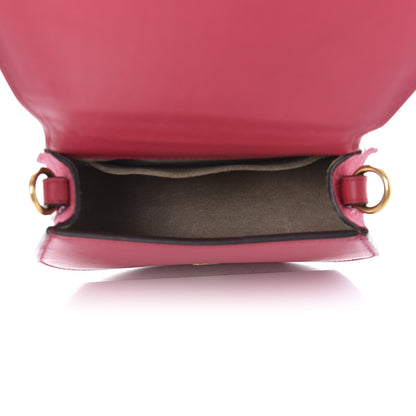 Chloe Calfskin Suede Crocodile Embossed Small Nile Bracelet Bag Crimson Pink 5 of 9