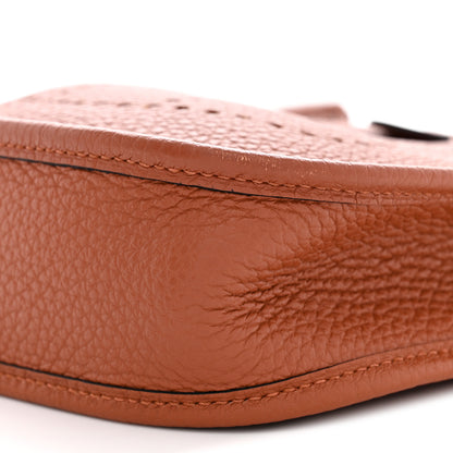 Hermes Taurillon Clemence Maxi Quadrille Evelyne TPM Cuivre Capucine Parme Rouge Duchess 10 of 11