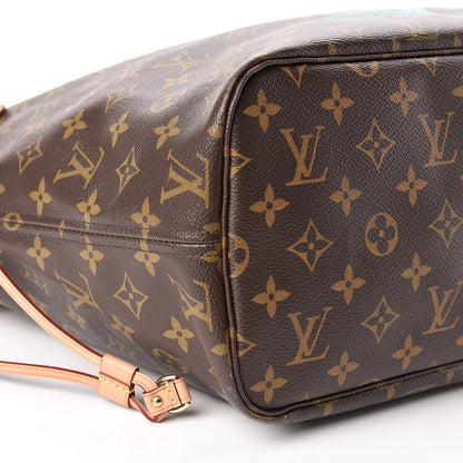 Louis Vuitton Monogram V Neverfull MM Turquoise 10 of 14