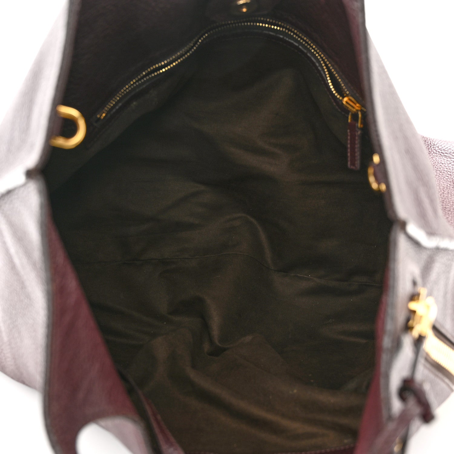 Tom Ford Grained Calfskin Alix Padlock Zip Tote Burgundy 5 of 13