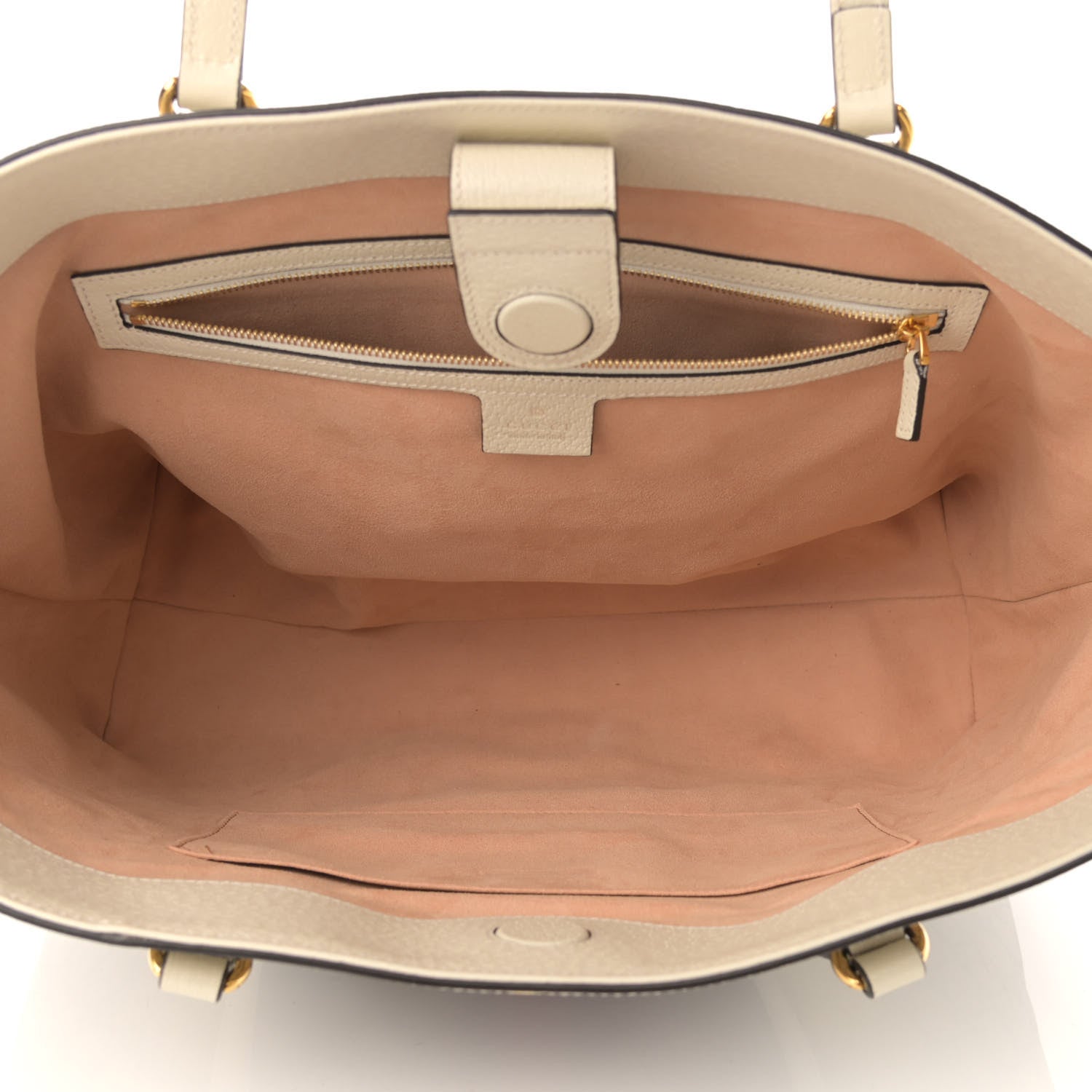 Gucci GG Supreme Monogram Textured Dollar Calfskin Web Medium Ophidia Shopping Tote Beige Ebony Mystic White 5 of 10