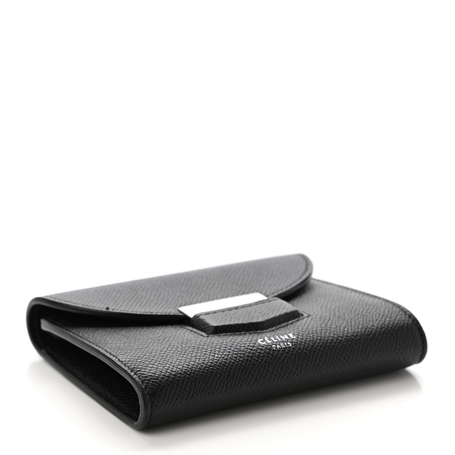 Grained Calfskin Small Trotteur Multifunction Wallet Black