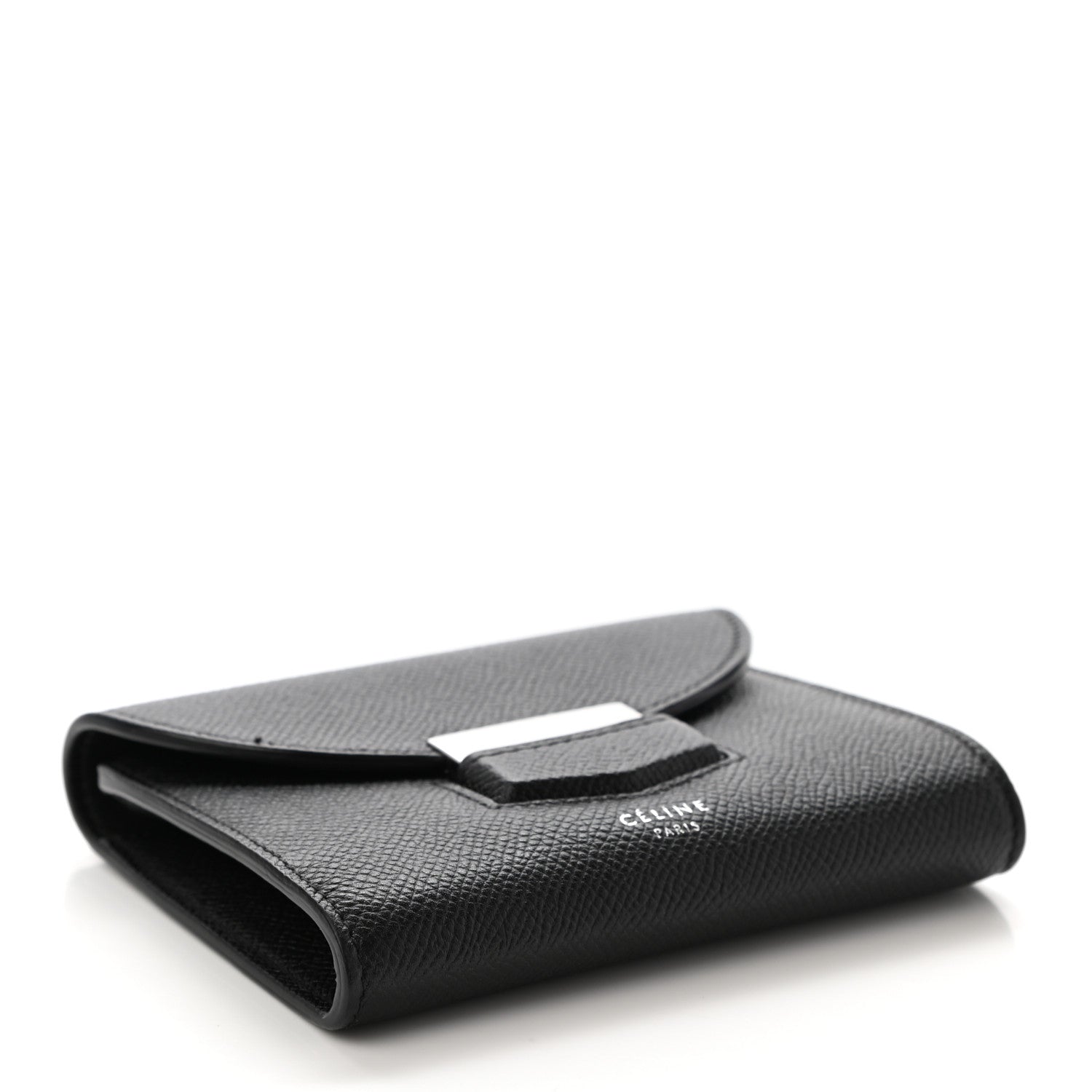 Celine Grained Calfskin Small Trotteur Multifunction Wallet Black 4 of 11