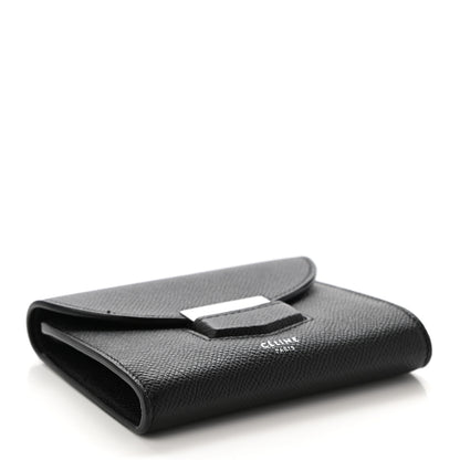 Celine Grained Calfskin Small Trotteur Multifunction Wallet Black 4 of 11