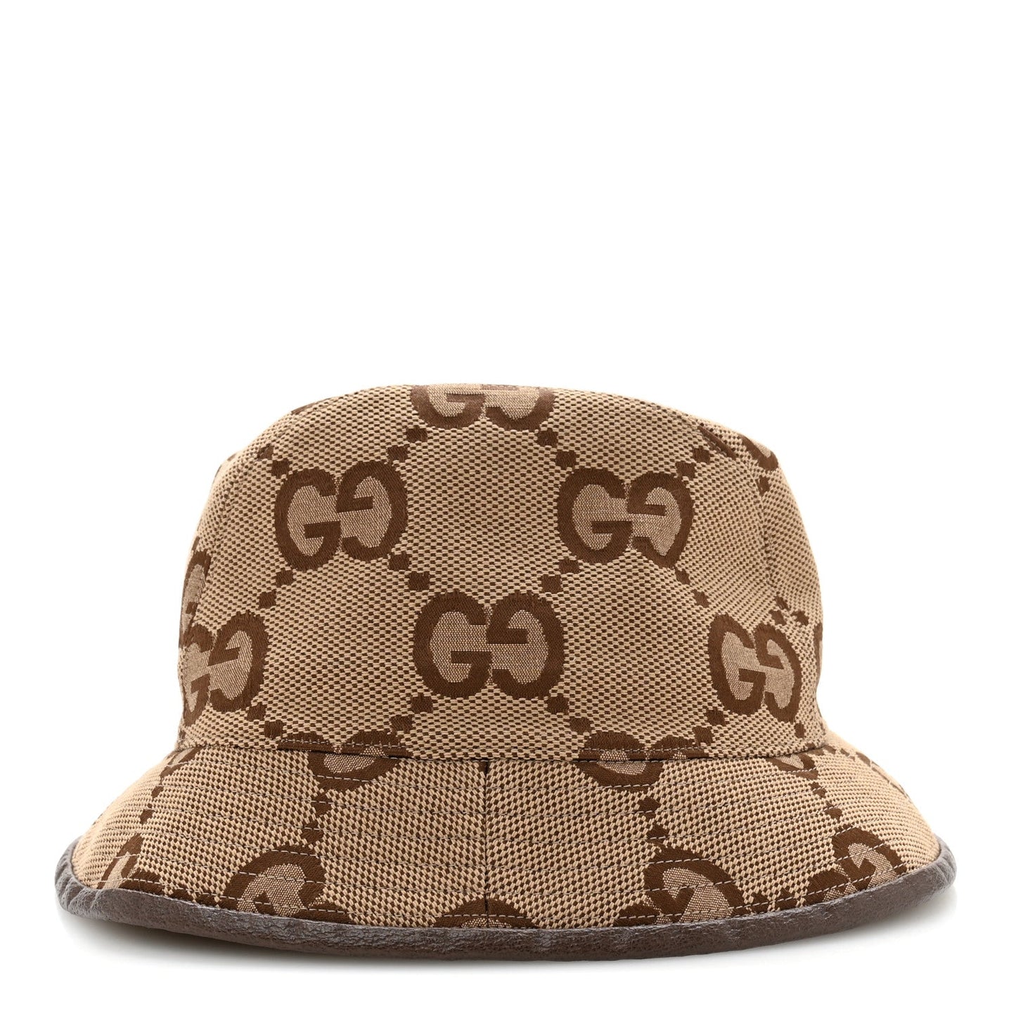 Monogram Jumbo GG Bucket Hat L Camel Ebony New Acero