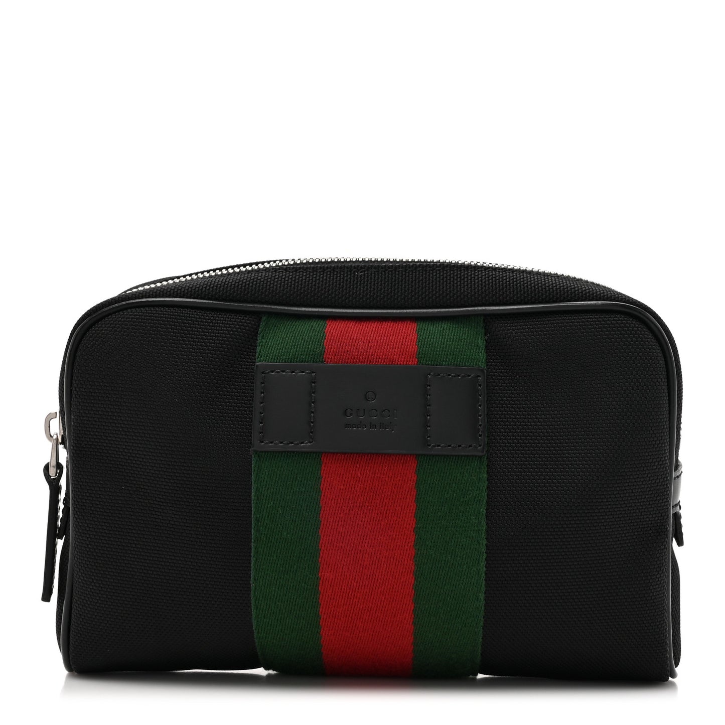 Canvas Web Slim Belt Bag Black