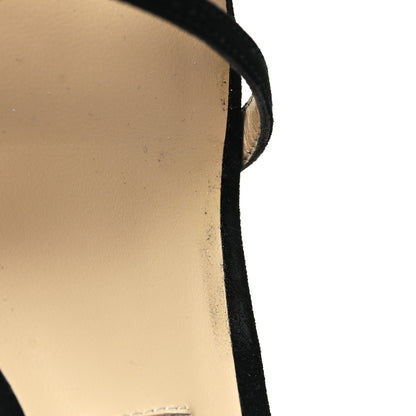 Jimmy Choo Suede Dinda 85 Sandals 37.5 Black 8 of 8