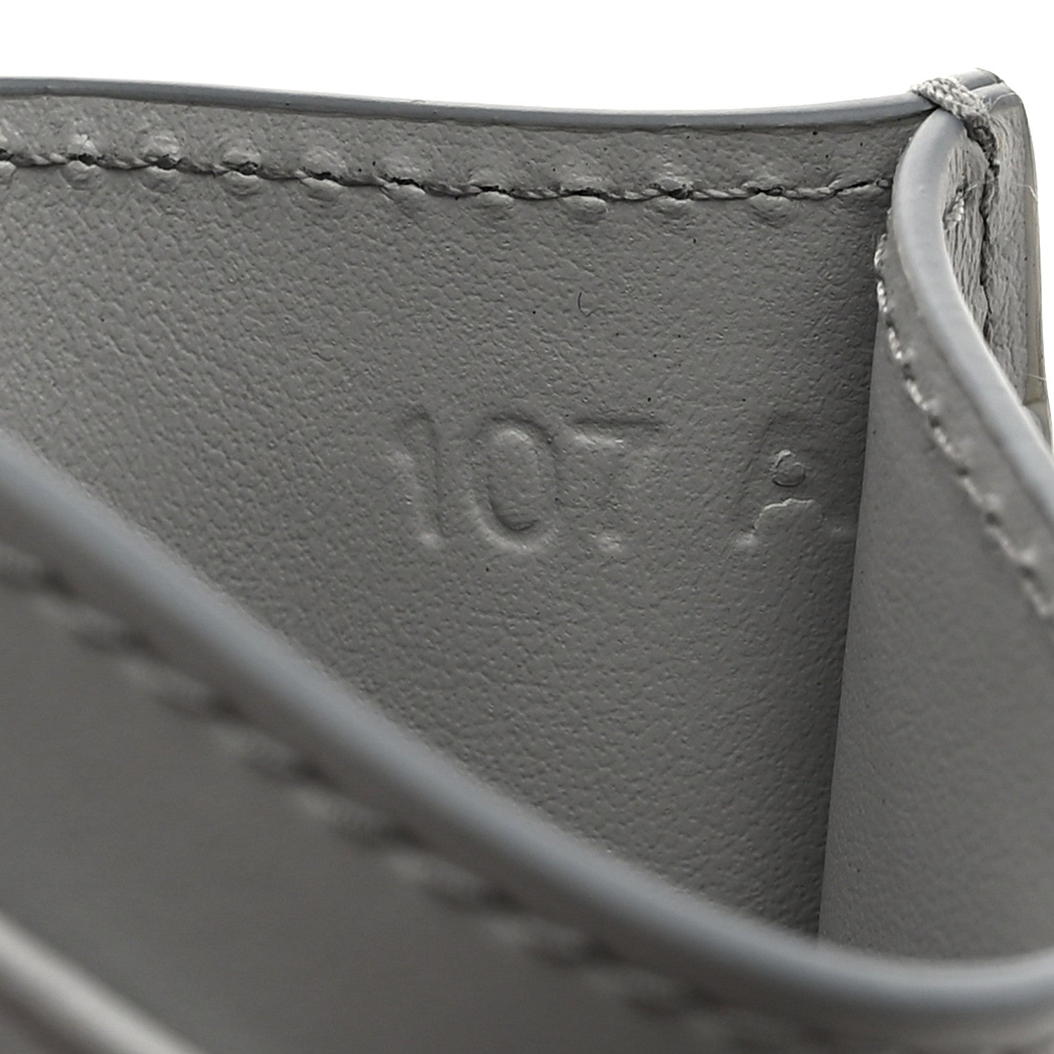 Prada Calfskin Triangle Card Holder Granite Gray 7 of 8