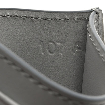 Prada Calfskin Triangle Card Holder Granite Gray 7 of 8