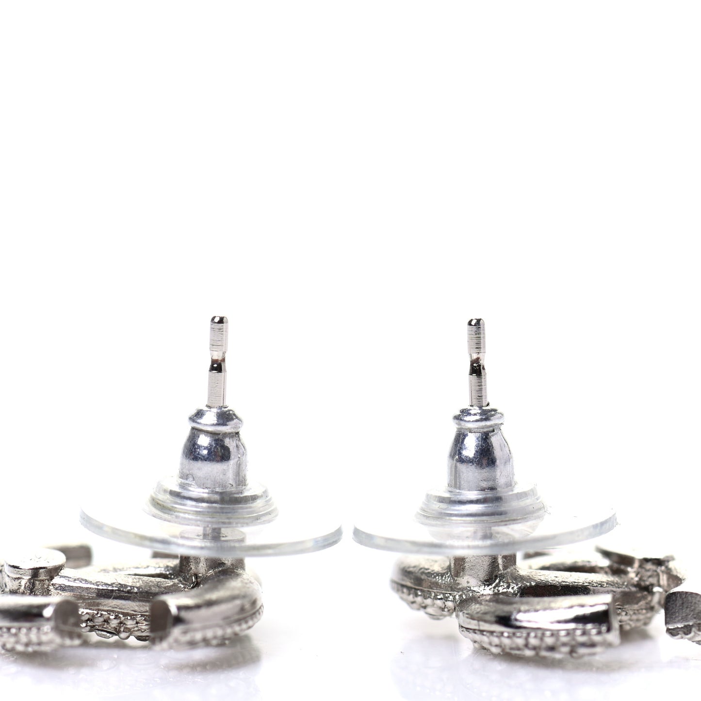 Crystal CC Earrings Silver