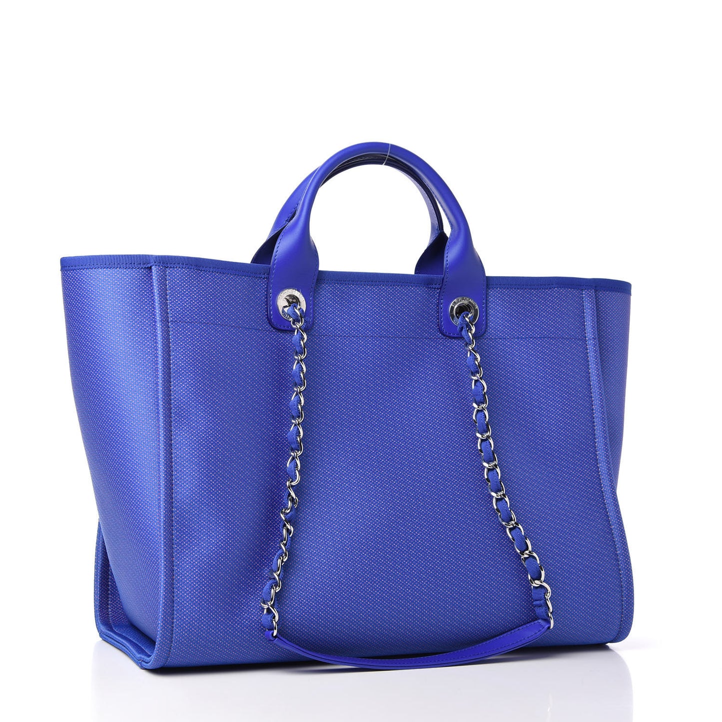 Mixed Fibers Medium Deauville Tote Blue Orange