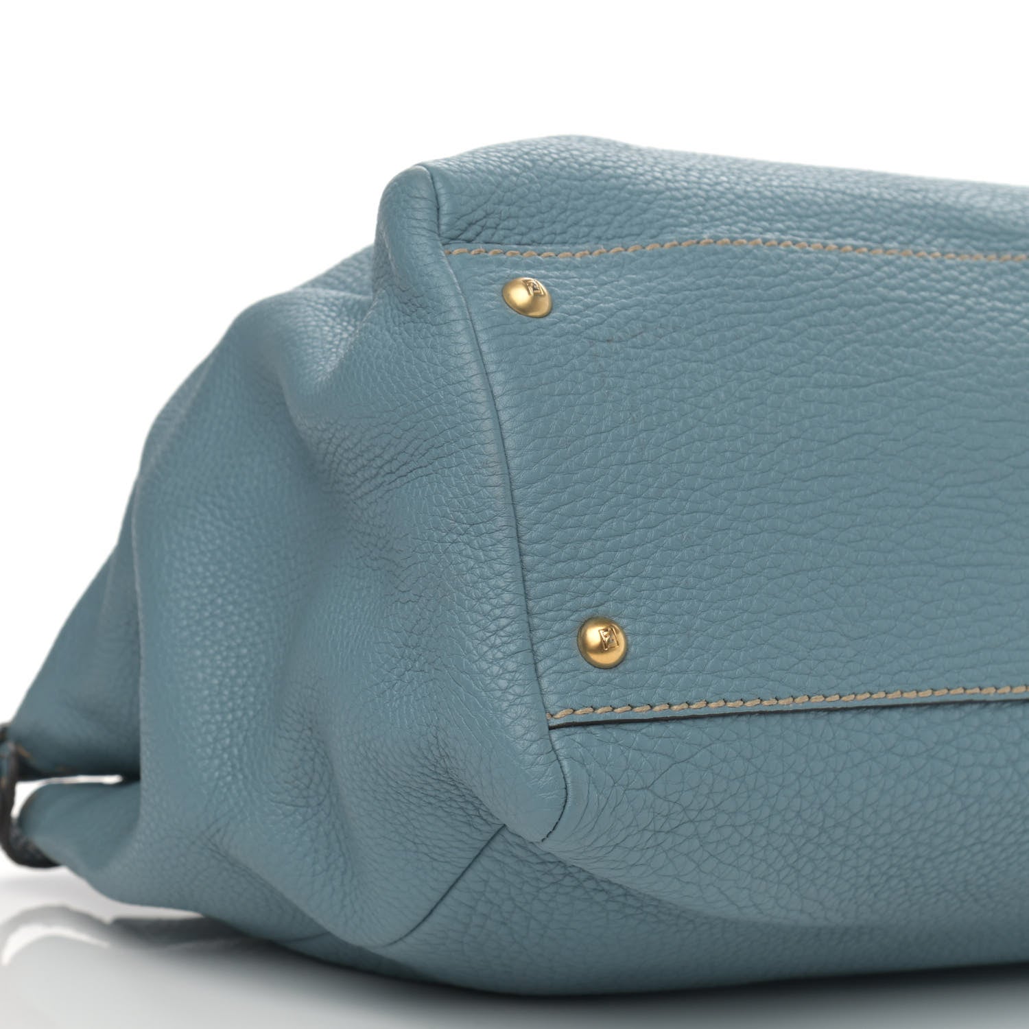 Fendi Cuoio Romano Selleria Large Peekaboo Iconic Satchel Carta Zucchero 9 of 12