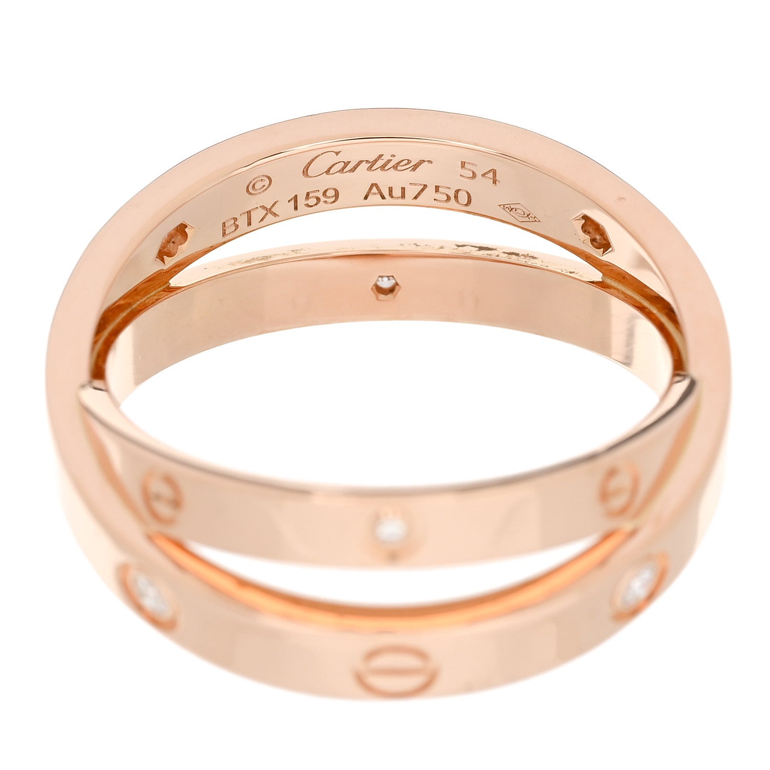 Cartier 18K Pink Gold 6 Diamond LOVE Ring 54 7 1850278 – FASHIONPHILE