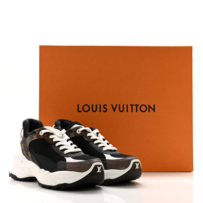 Louis Vuitton Monogram Calfskin Run 55 Sneakers 39.5 Black 10 of 10