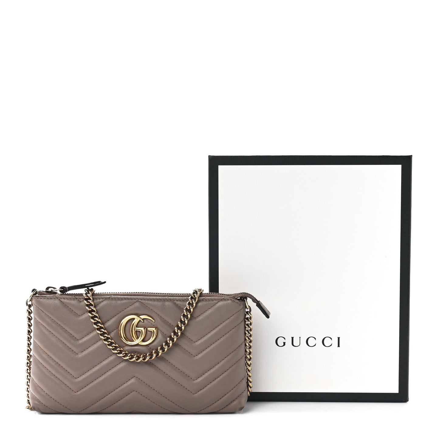 Calfskin Matelasse Mini GG Marmont Chain Bag Porcelain Rose