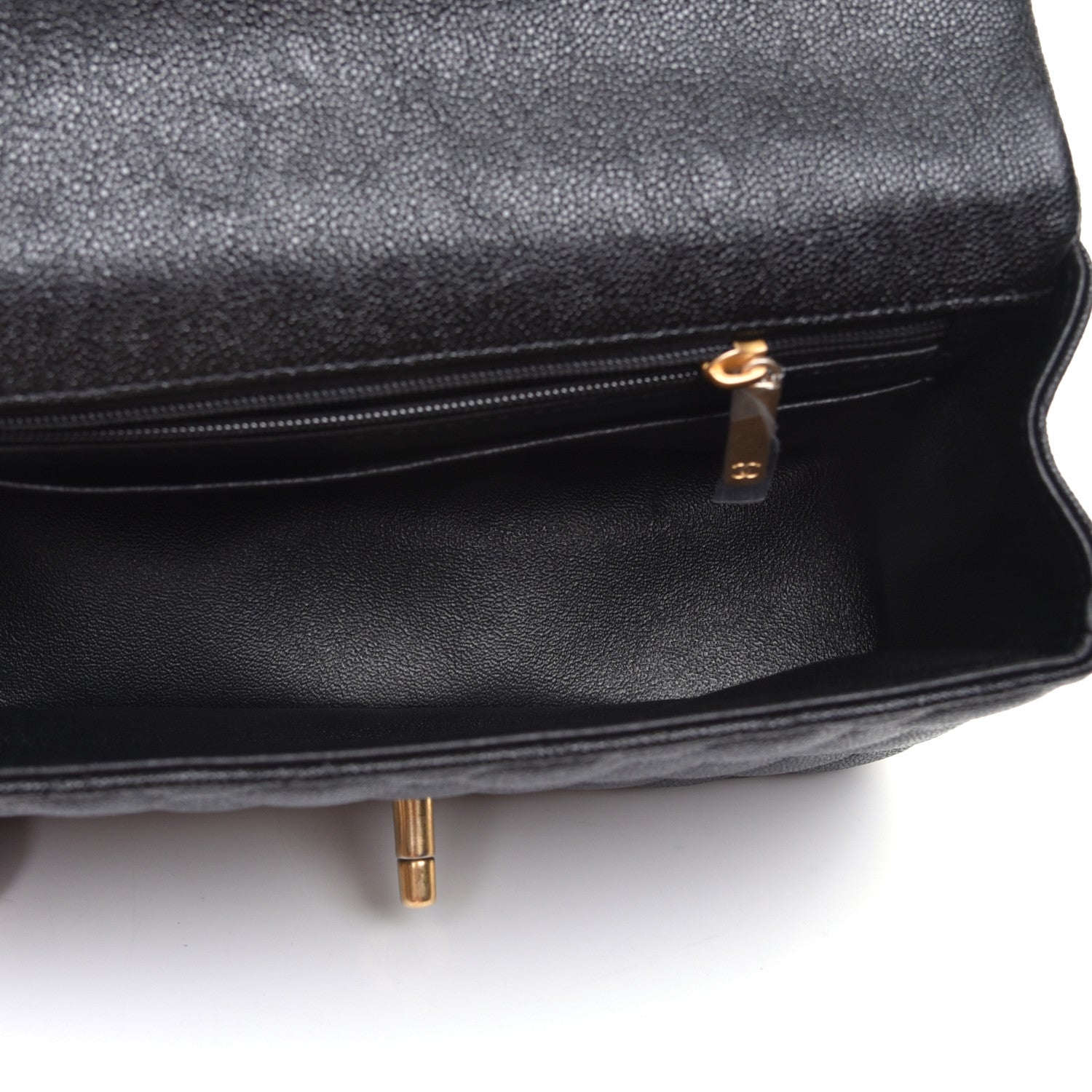 Chanel Caviar Quilted Mini Top Handle Rectangular Flap Black 5 of 9