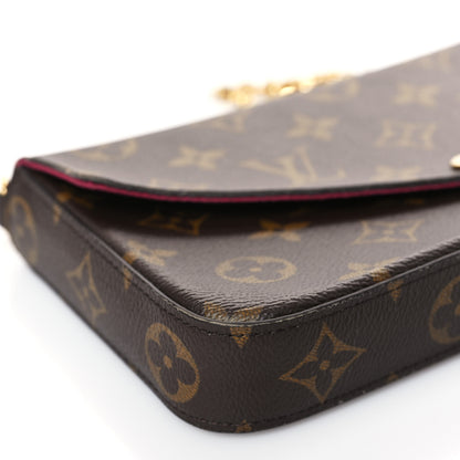 Louis Vuitton Monogram Pochette Felicie Chain Wallet Fuchsia 8 of 10