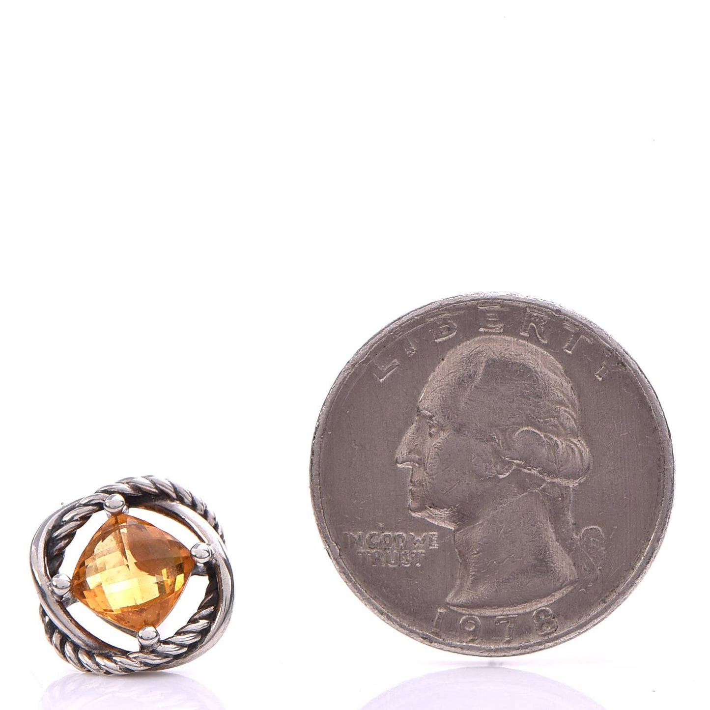 Sterling Silver Citrine 7mm Infinity Earrings