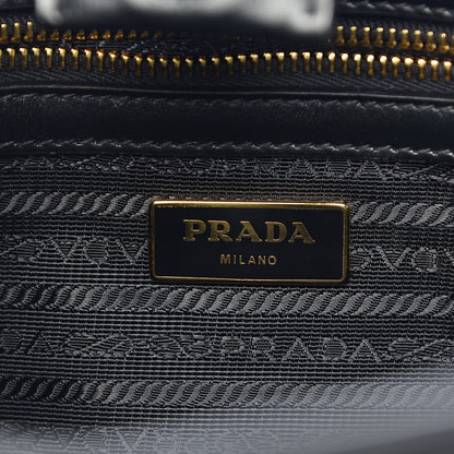 Prada Saffiano Soft Calfskin Small Zippered Tote Black 6 of 10