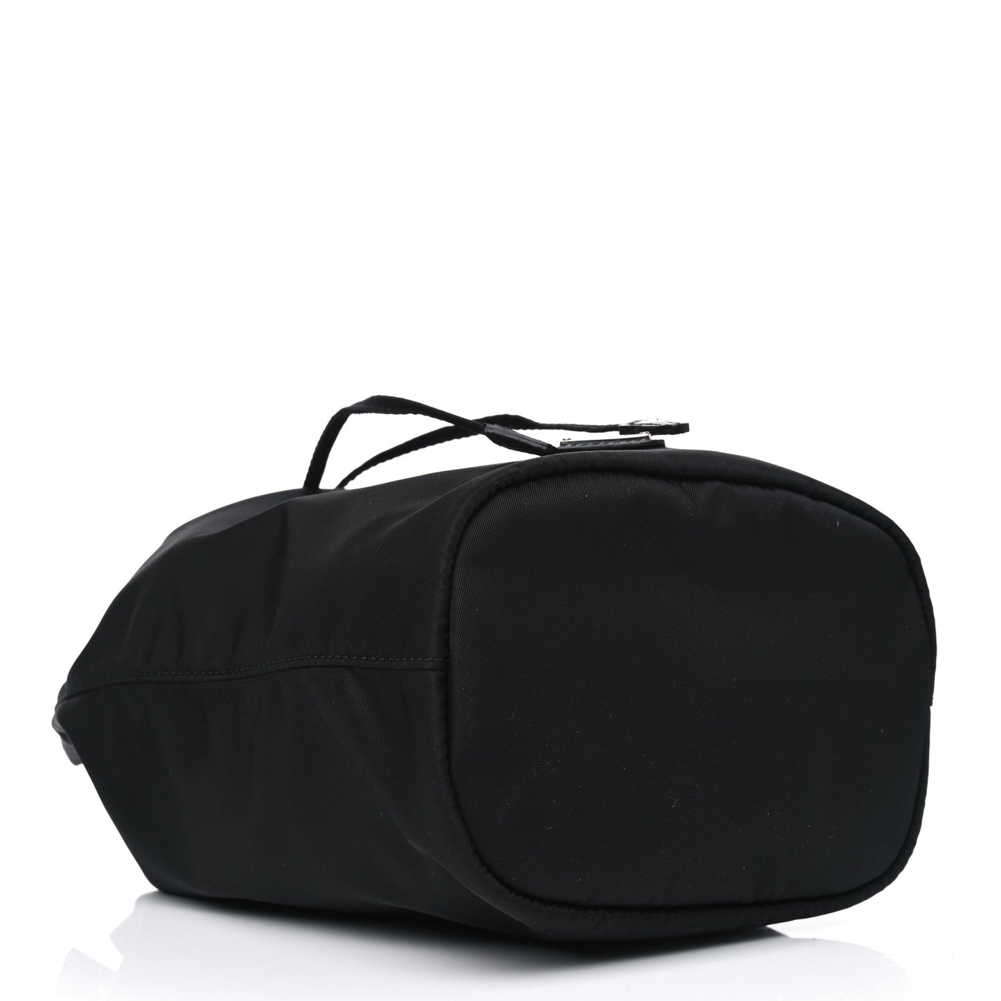 Nylon Vela Drawstring Wristlet Pouch Black
