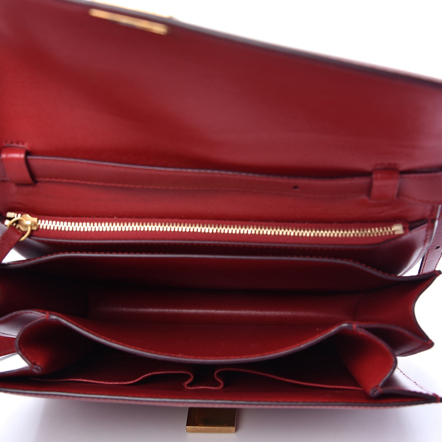 Box Calfskin Medium Classic Box Flap Bag Red