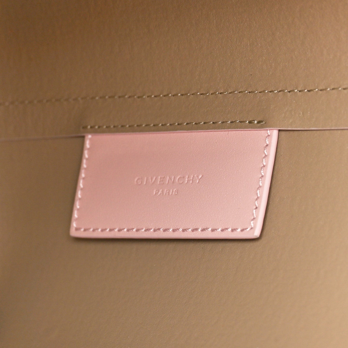 Calfskin Logo Embossed Wing Shopper Tote Blush Pink