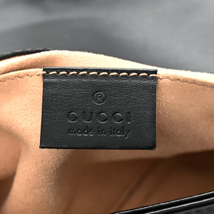 Gucci Calfskin Matelasse Mini GG Marmont Shoulder Bag Black 6 of 11