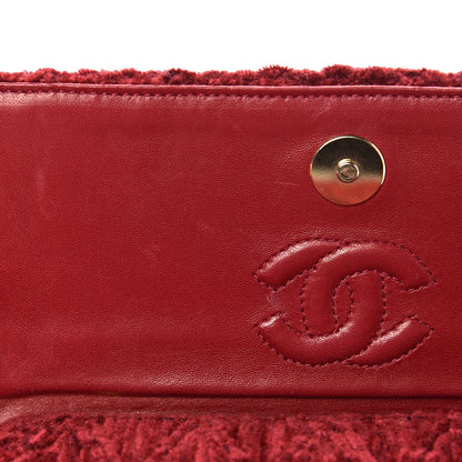 Chanel Velvet Quilted Tassel Small Single Flap Dark Red 11 of 12