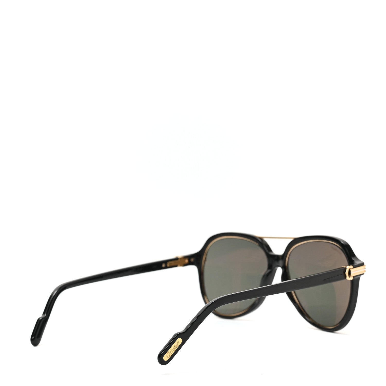Cartier Metal Aviator CT0159S Sunglasses Gold Black 4 of 6