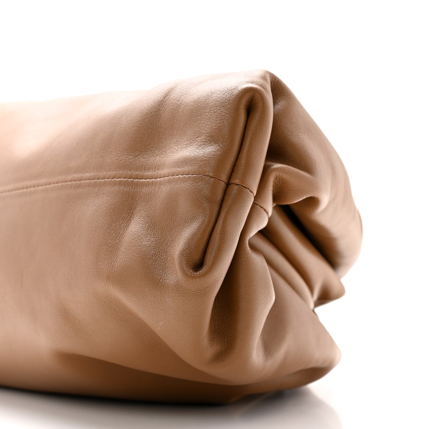 Smooth Butter Calf The Pouch Oversized Clutch Teak