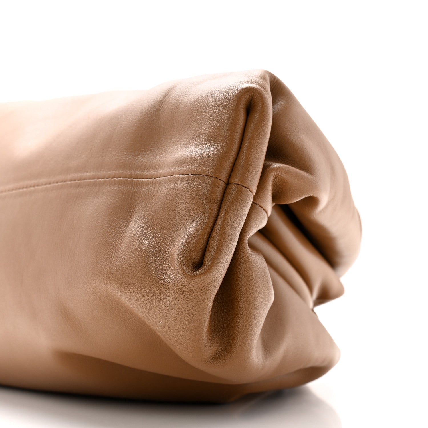 Bottega Veneta Smooth Butter Calf The Pouch Oversized Clutch Teak 9 of 10