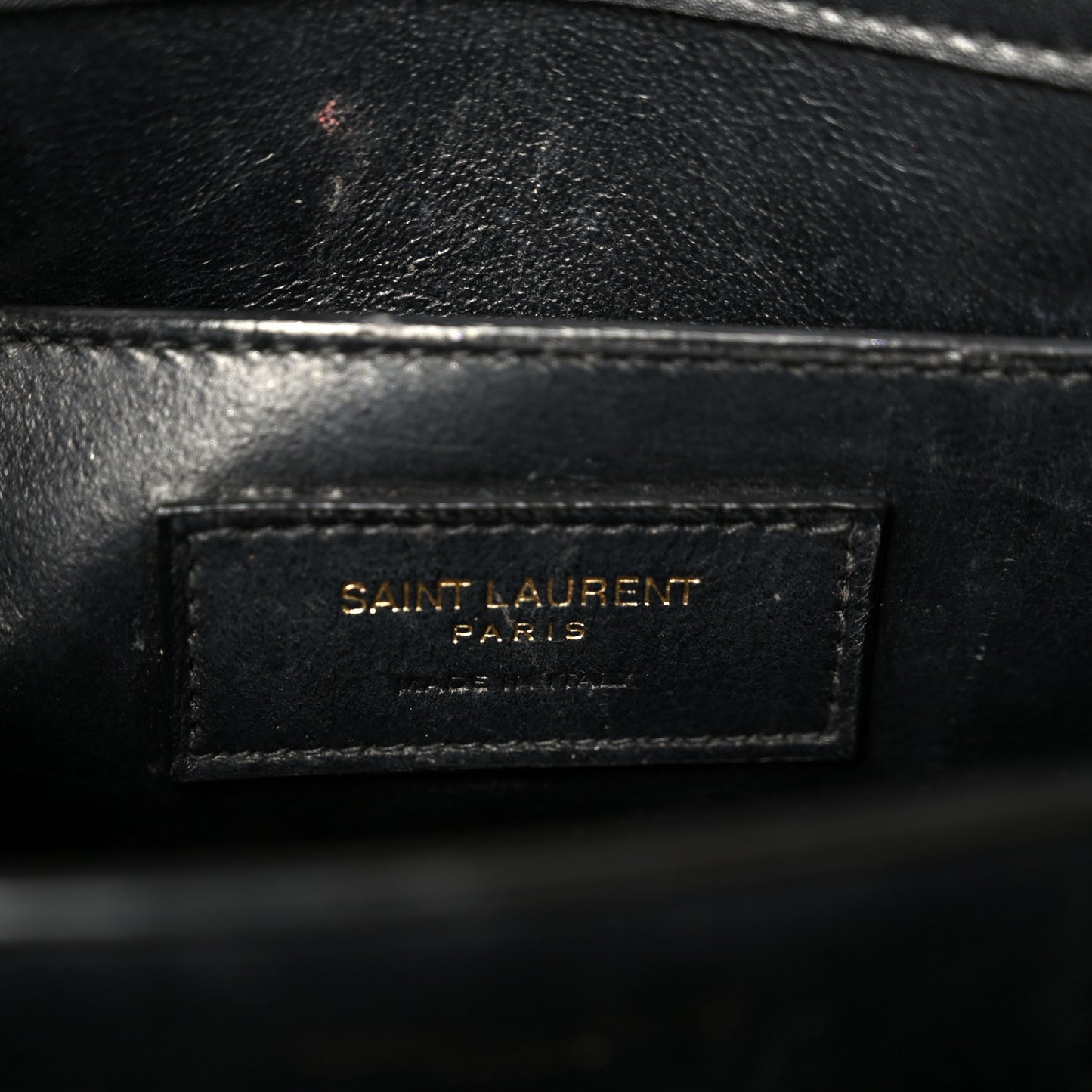 Calfskin Crocodile Embossed Medium Classic Monogram Cassandra Top Handle Black