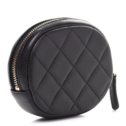 Chanel Caviar Quilted Zip Around Classic Coin Purse Black 3 of 8