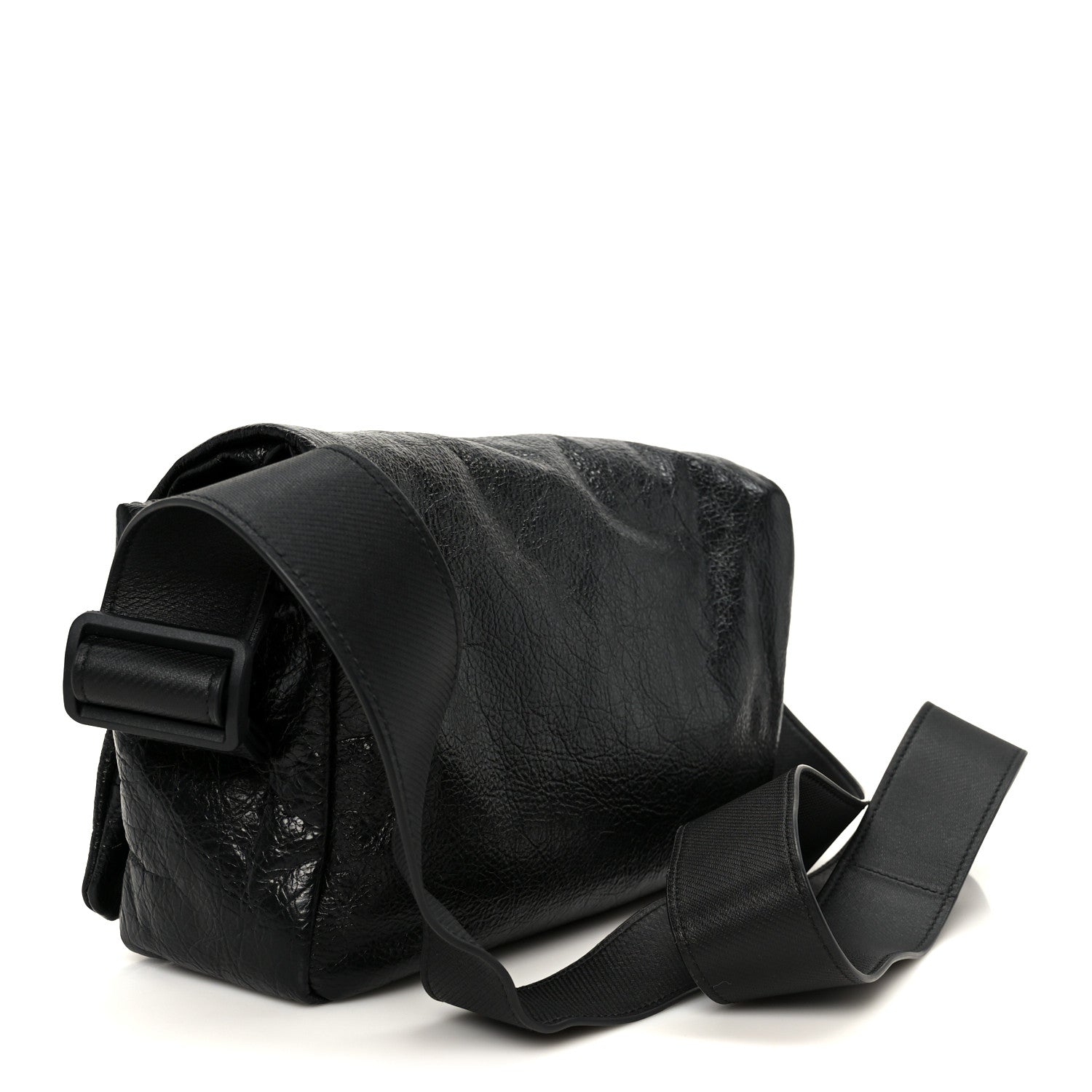 Balenciaga Arena Calfskin Small Monaco Flap Bag Black 1825110