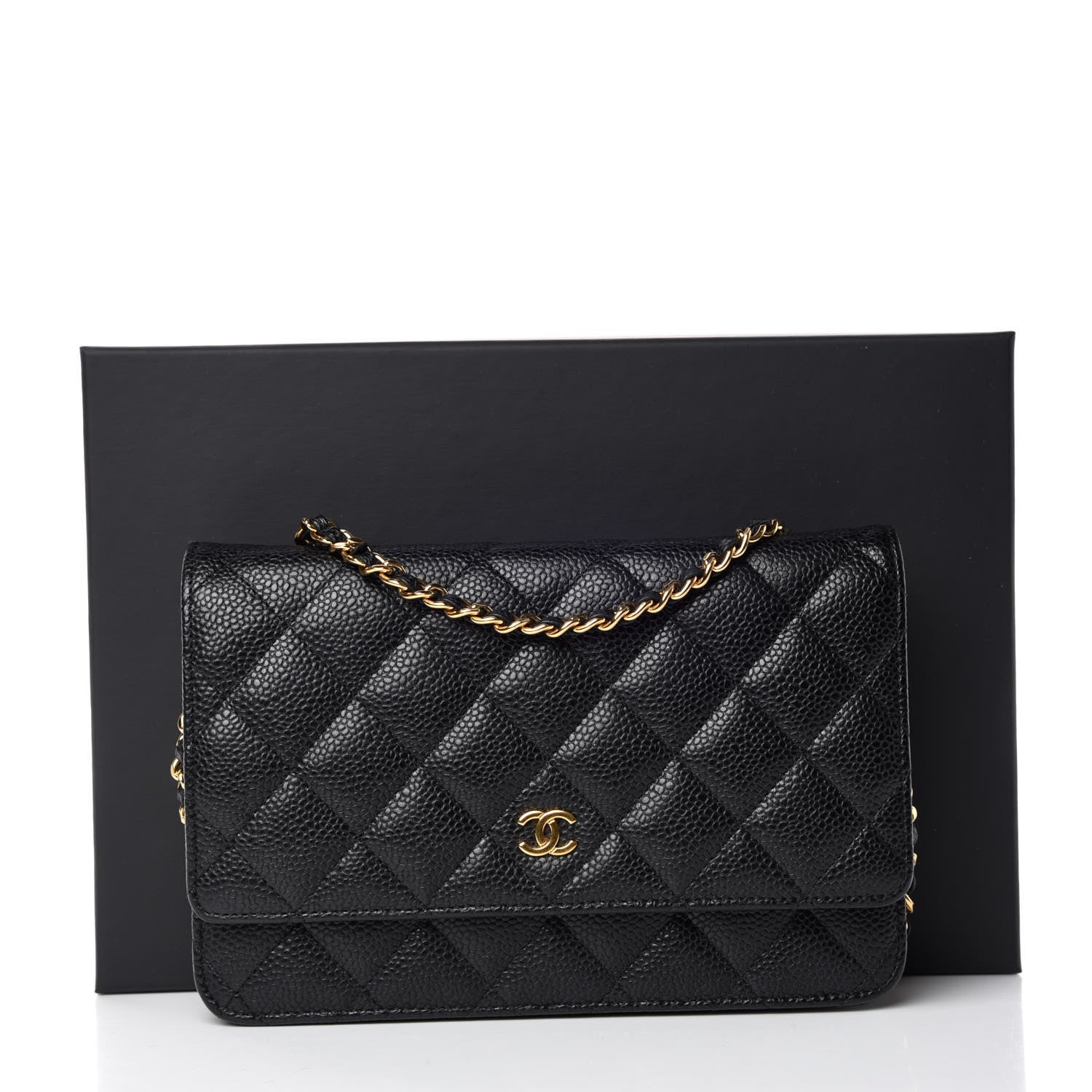 Chanel Caviar Quilted Wallet On Chain WOC Black 9 of 9