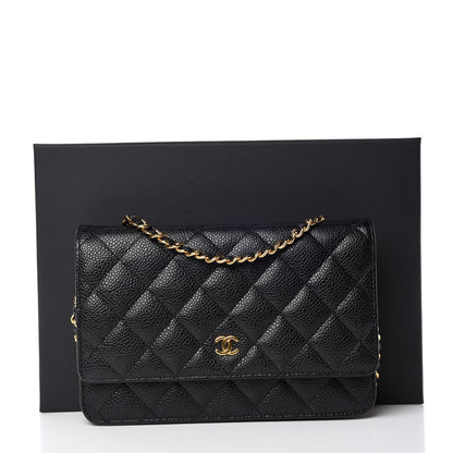 Chanel Caviar Quilted Wallet On Chain WOC Black 9 of 9