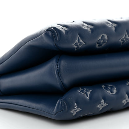 Louis Vuitton Lambskin Embossed Monogram Coussin PM Denim Blue 8 of 10