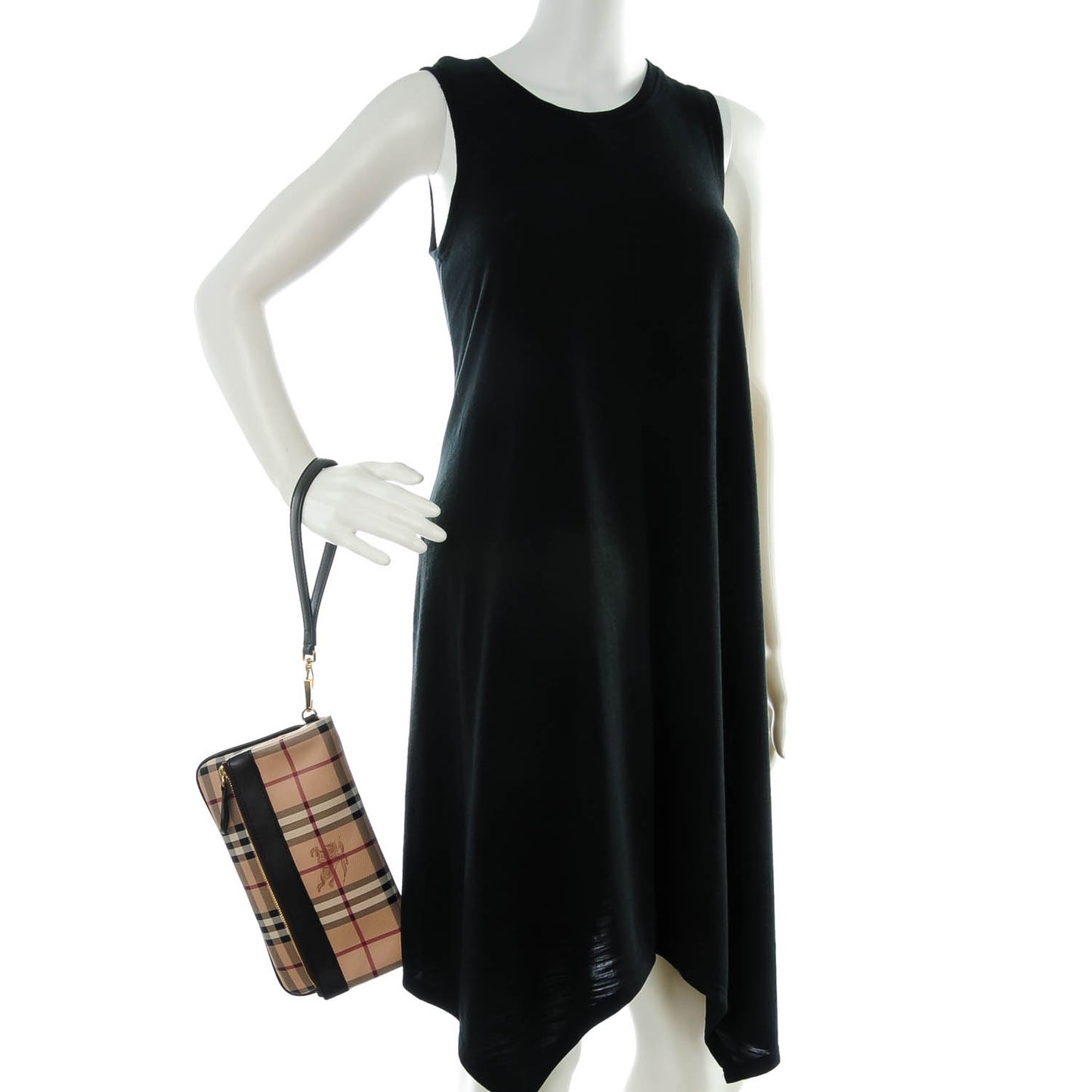 Haymarket Check Adeline Foldover Clutch Brown
