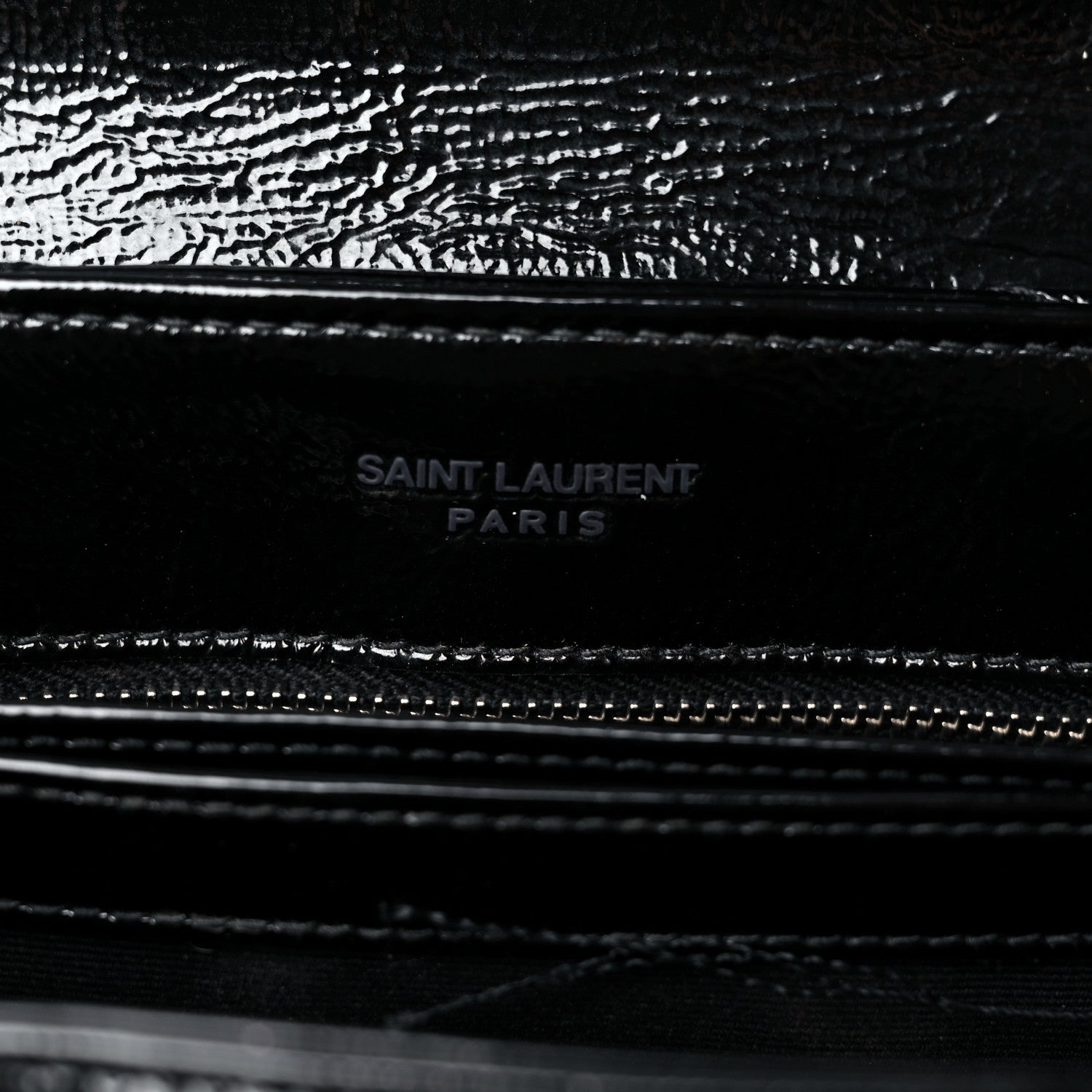 Saint Laurent Patent Y Quilted Monogram Toy Loulou Crossbody Bag Black 8 of 13