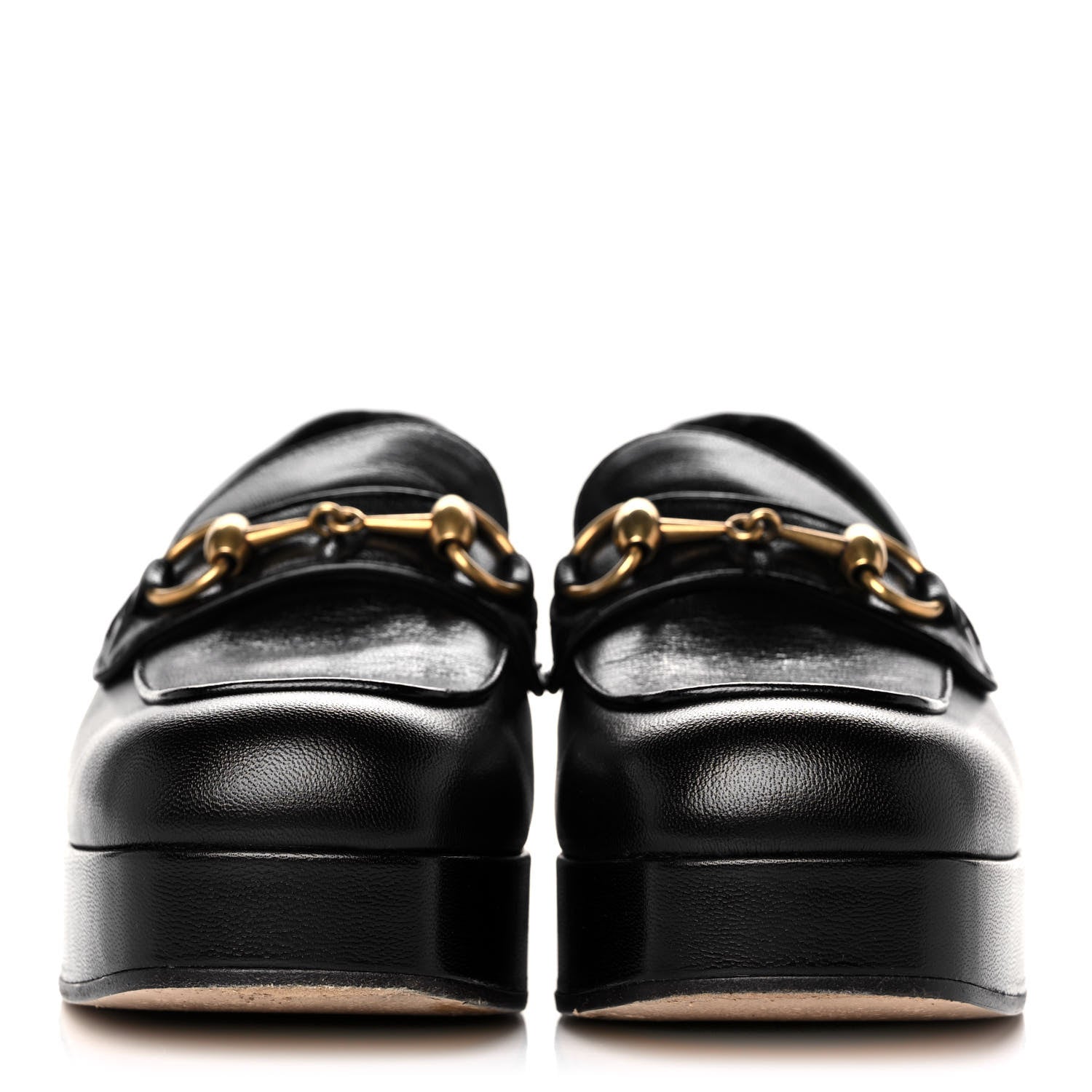 Gucci Goatskin Houdan Platform Loafers 37 Black 2 of 11