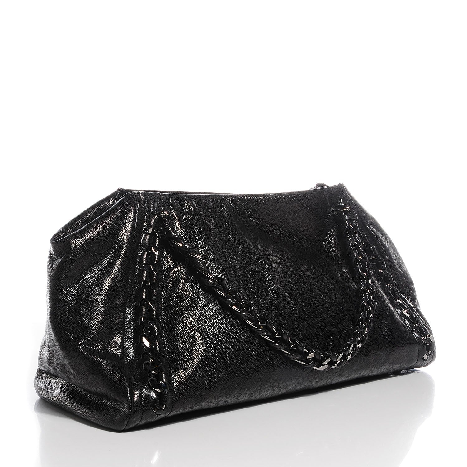 Chanel Glazed Caviar East West Modern Chain Tote Black 3 of 7
