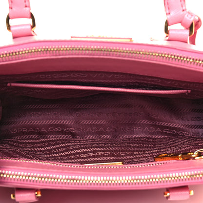 Prada Saffiano Lux Mini Galleria Double Zip Tote Begonia 4 of 11