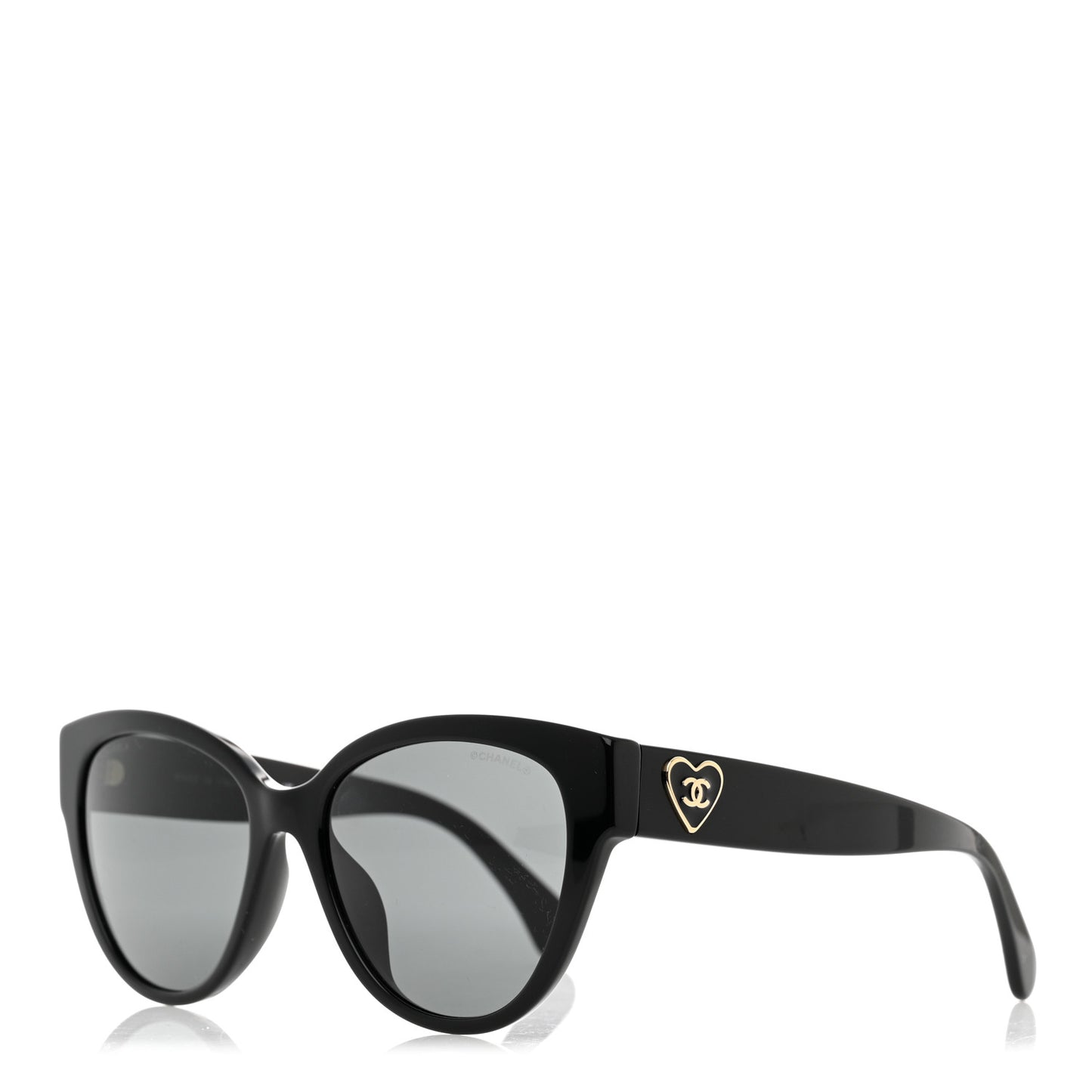 Acetate Enamel Heart Butterfly Sunglasses 5477-A Black