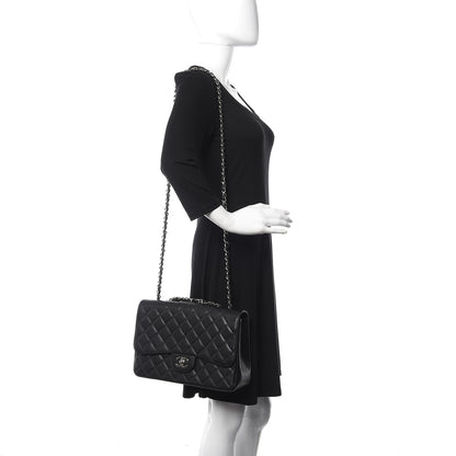 Chanel Caviar Quilted Jumbo Single Flap Black 2 of 12