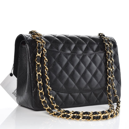 Chanel Caviar Quilted Jumbo Double Flap Black 3 of 8