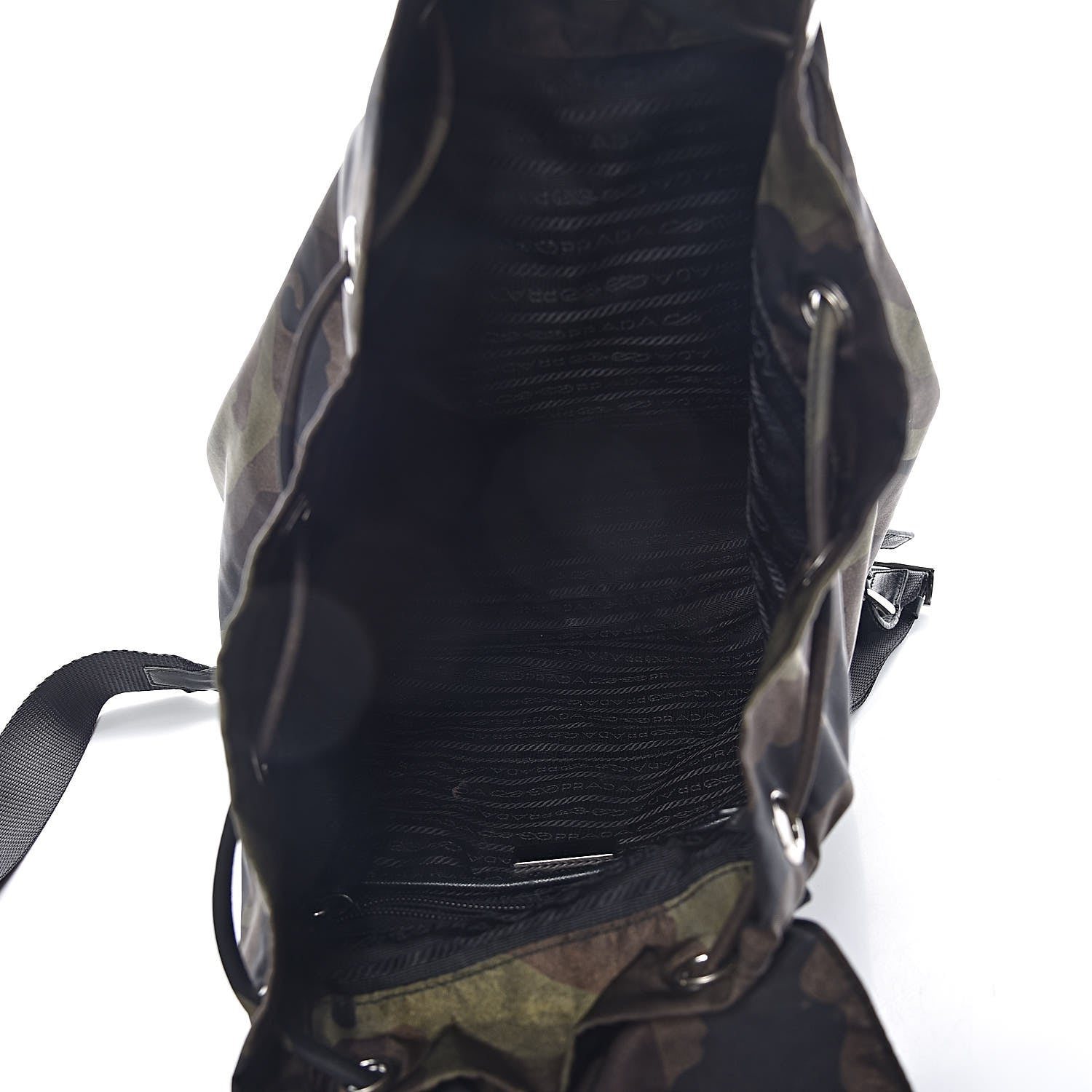 Prada Tessuto Nylon Camouflage Print Cinch Backpack Mimetico 5 of 17
