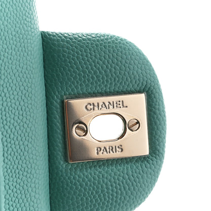 Chanel Caviar Quilted Small Double Flap Light Green 7 of 12