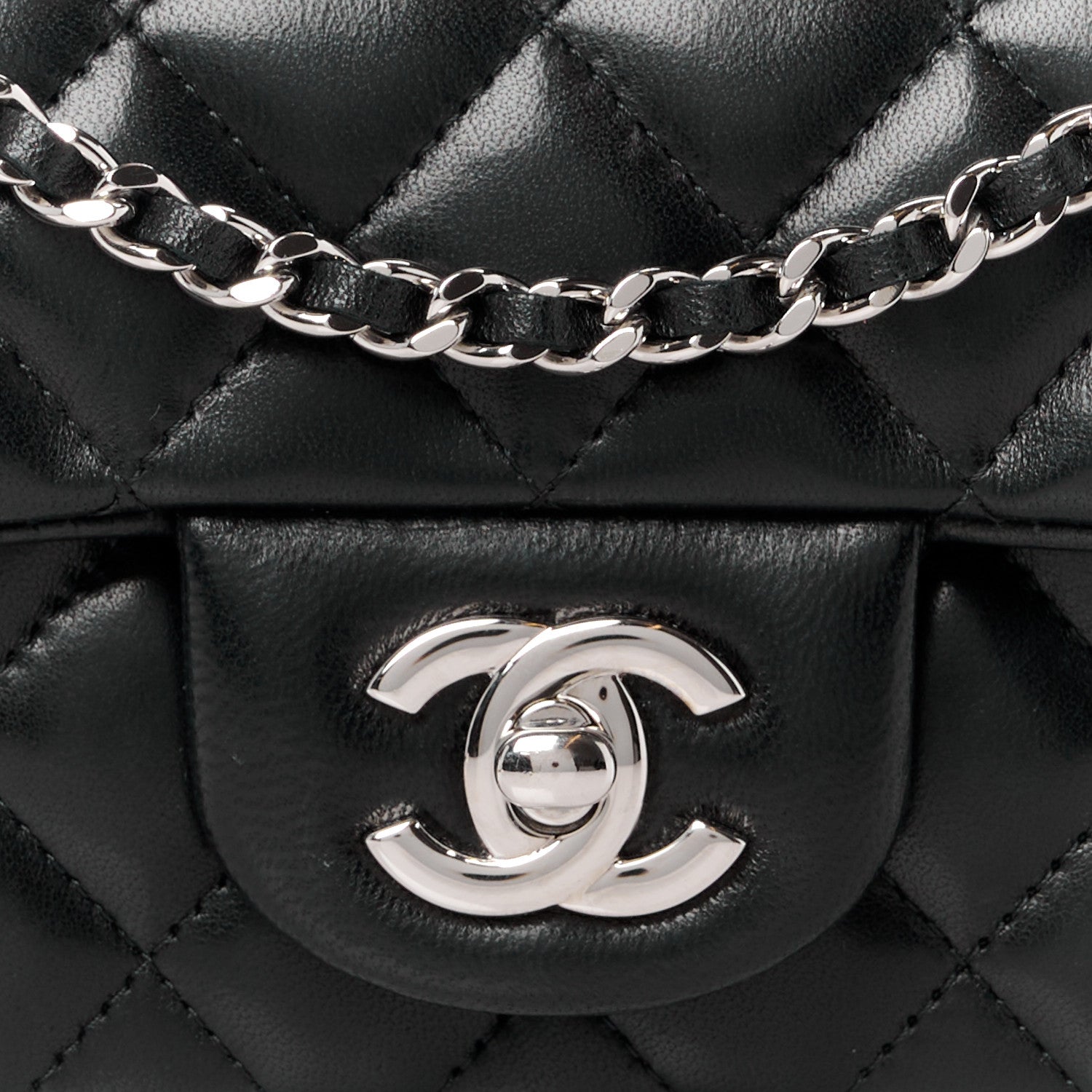 Chanel Lambskin Quilted Extra Mini Flap Black 10 of 13